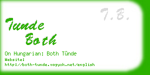 tunde both business card